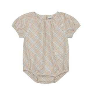 Burberry checkered cotton bubble bodysuit size 3 months